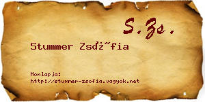 Stummer Zsófia névjegykártya