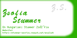 zsofia stummer business card